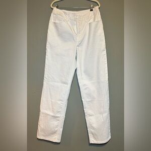 Good American Boyfriend High Rise Mom Jean White Denim Jeans - Women's Size 10